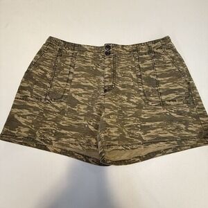 ✨Allison Brittney Women's 5' Camo Khaki Chino Shorts Weekend Vacation Trendy 14
